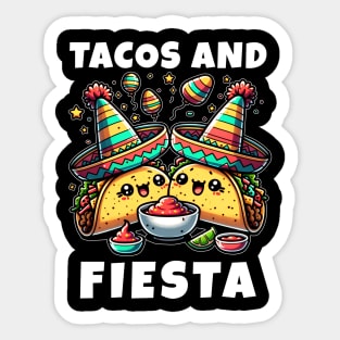 Tacos and Fiesta Sticker